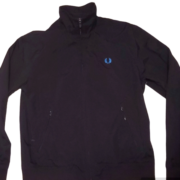 FRED PERRY HARRINGTON JACKET NAVY MEDIUM - Picture 1 of 5